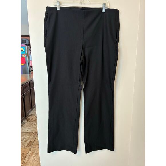 Chico’s Black Bootcut Dress Pants Size 16 Pull On Stretch - Picture 1 of 7